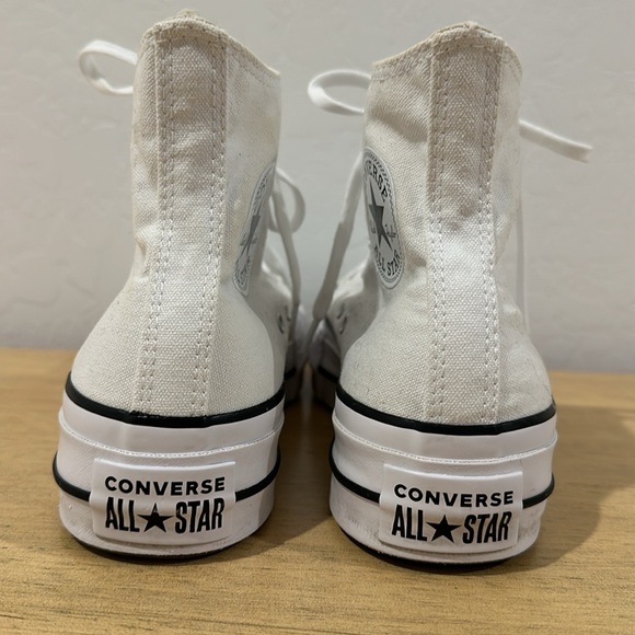 Chuck Taylor All Star Lift Platform WOMEN'S HIGH TOP SHOE White/Black/White 6.5 - Picture 14 of 15